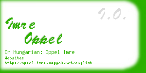 imre oppel business card